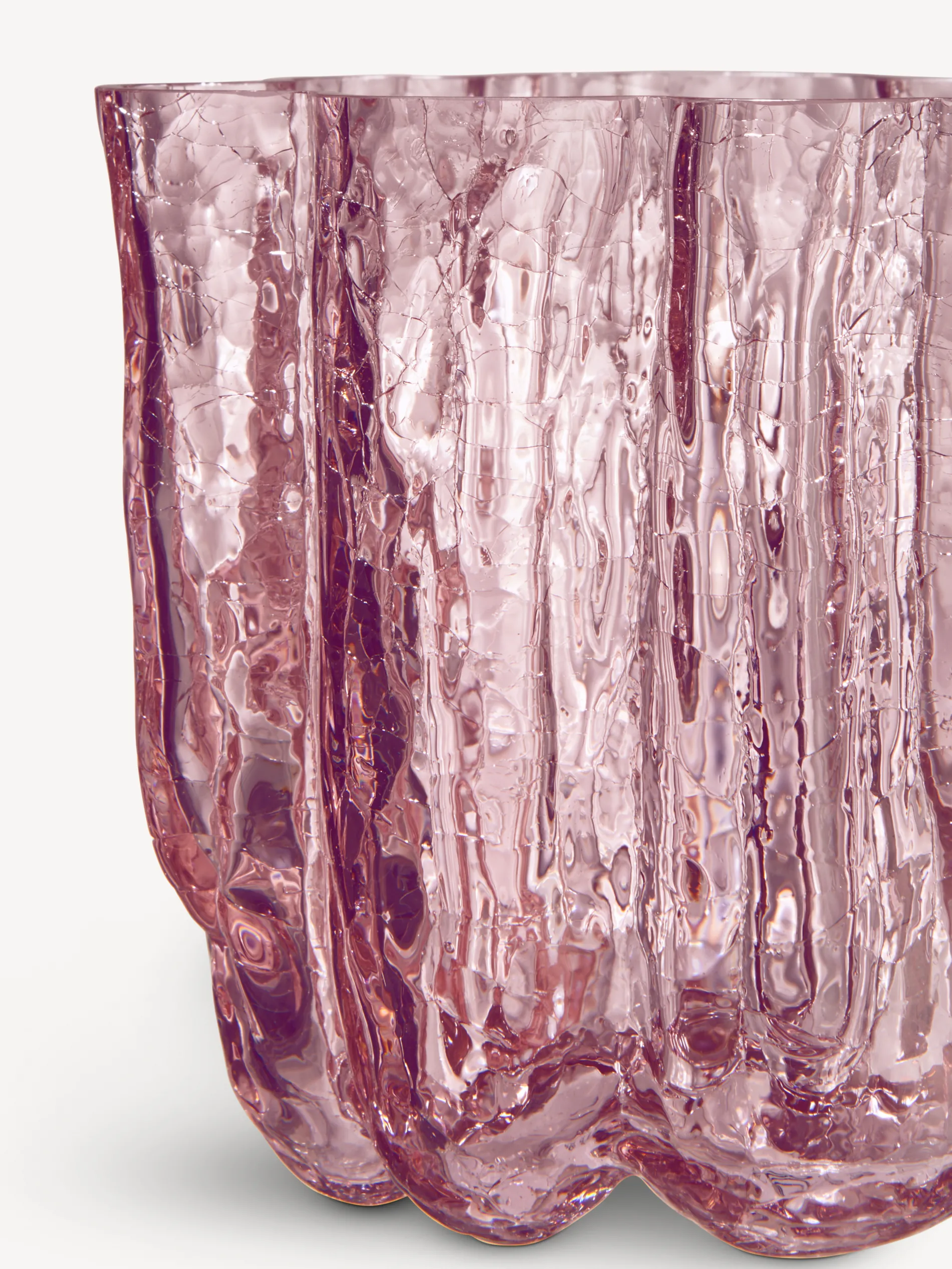 Discount Crackle vas rosa 121mm Crackle