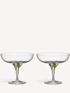 Fashion Sugar dandy coupe champagneglas grön 32cl 2-pack Sugar Dandy|Glas