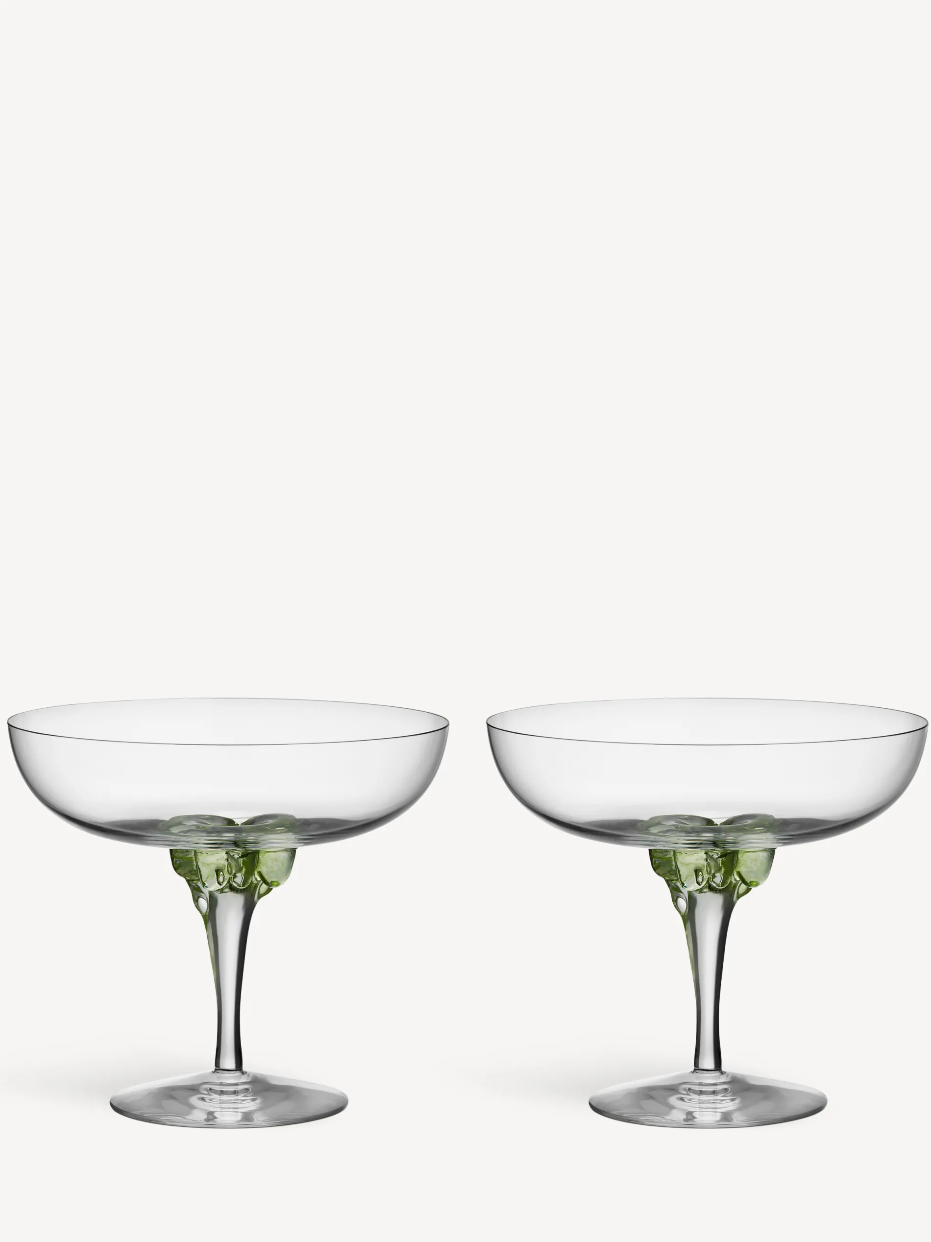 Fashion Sugar dandy coupe champagneglas grön 32cl 2-pack Sugar Dandy|Glas
