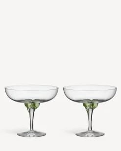 Fashion Sugar dandy coupe champagneglas grön 32cl 2-pack Sugar Dandy|Glas