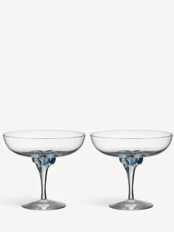 Online Sugar dandy coupe champagneglas blå 32cl 2-pack Sugar Dandy|Glas